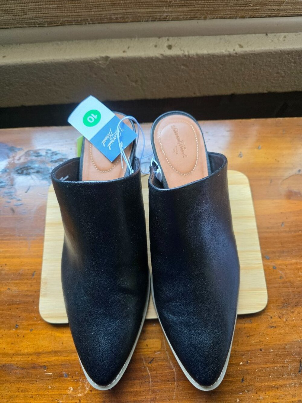 Black Slide On Mules